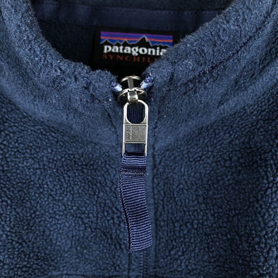 Patagonia Synchilla Fleece Jacket, Men's Size L (22990FA18) recycled polyester navy blue type Vintage Second Hand