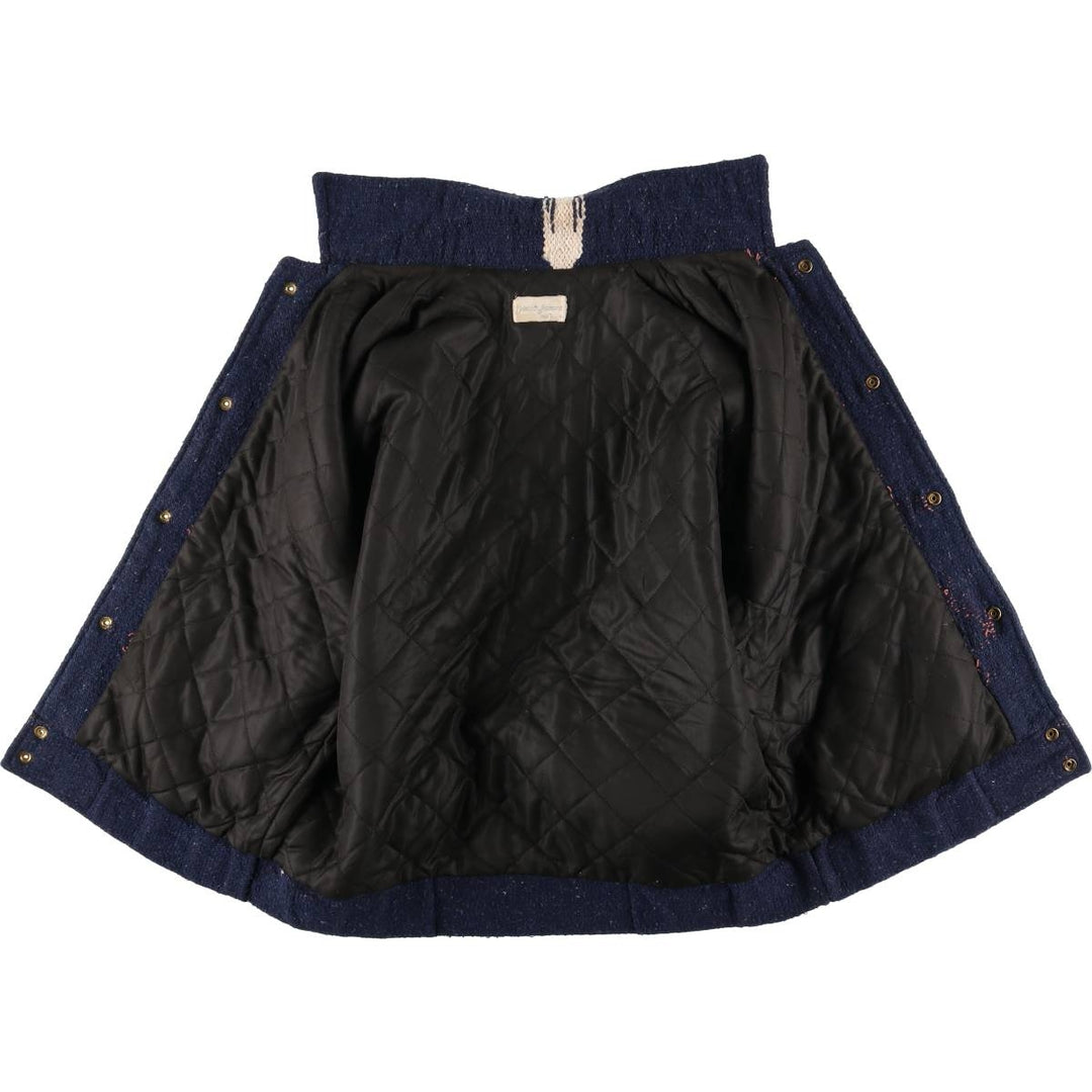 Vintage David James Native American Pattern wool jacket, made in the USA, men's size L. unclear navy blue type Vintage Second Hand