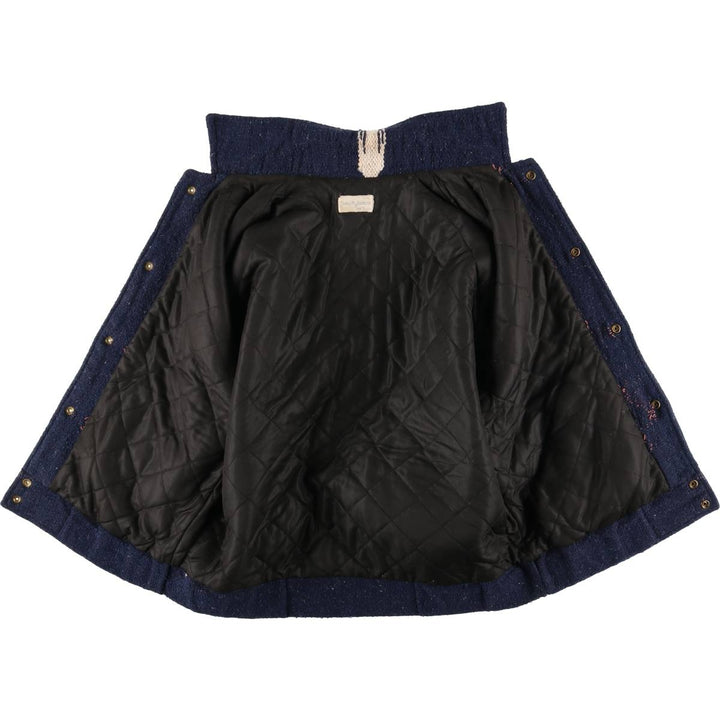 Vintage David James Native American Pattern wool jacket, made in the USA, men's size L. unclear navy blue type Vintage Second Hand