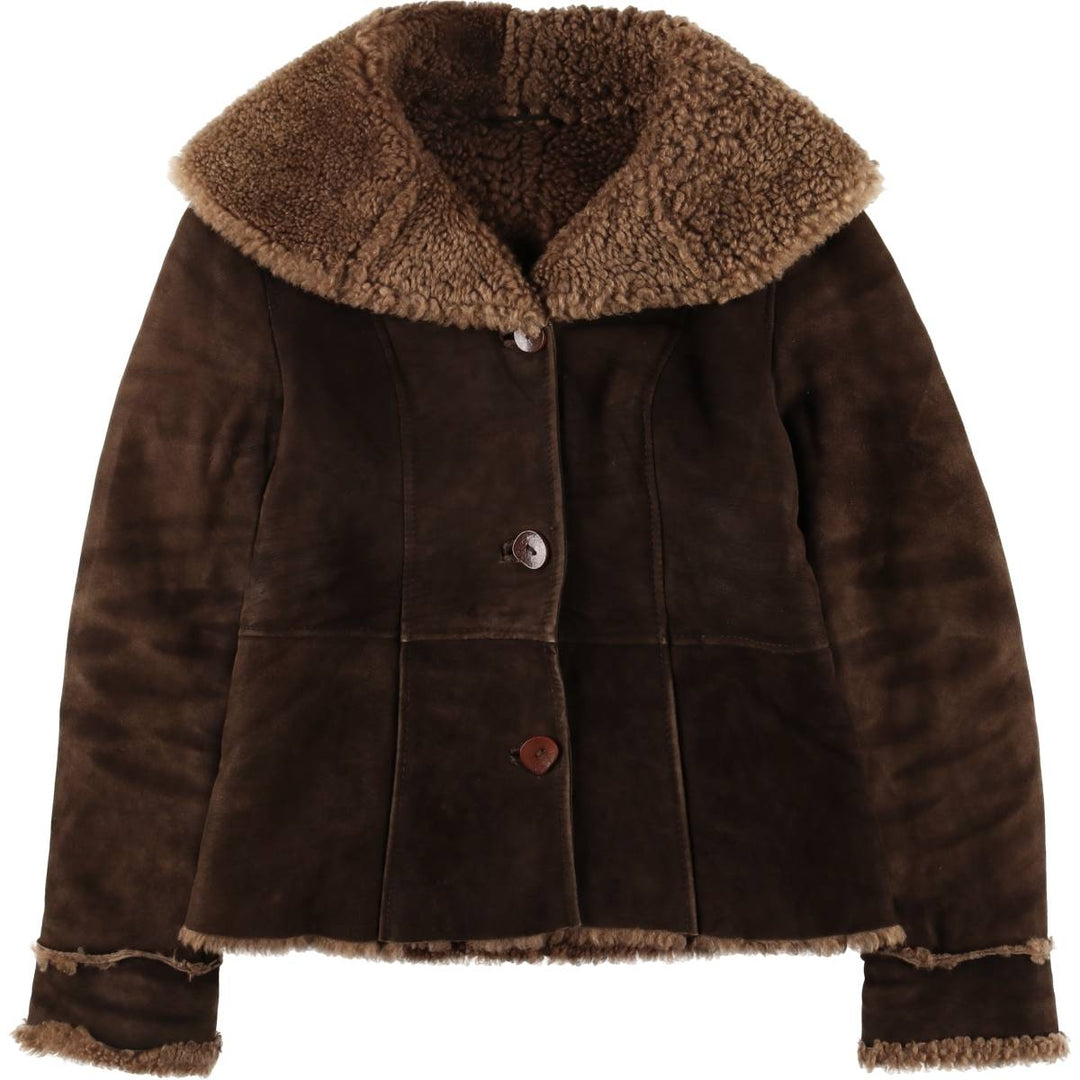 Mouton jacket, women's size S unclear brown type Vintage Second Hand