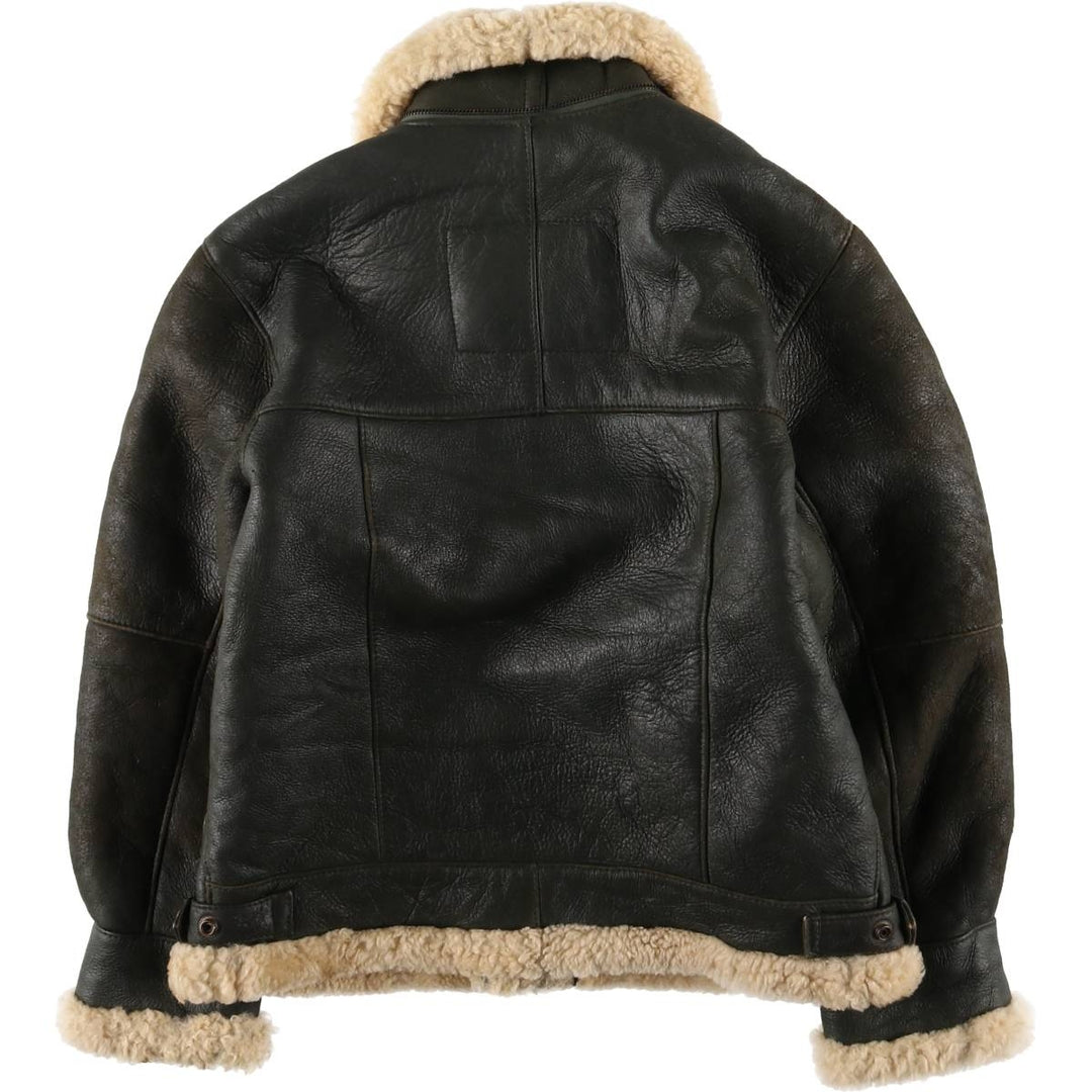 Walter Davoucci B-3 Type Sheepskin Mouton Flight Jacket, Women's Size Small Genuine Leather Sheepskin black type Vintage Second Hand