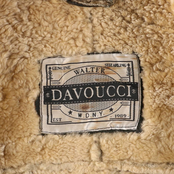 Walter Davoucci B-3 Type Sheepskin Mouton Flight Jacket, Women's Size Small Genuine Leather Sheepskin black type Vintage Second Hand