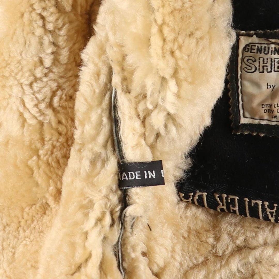 Walter Davoucci B-3 Type Sheepskin Mouton Flight Jacket, Women's Size Small Genuine Leather Sheepskin black type Vintage Second Hand