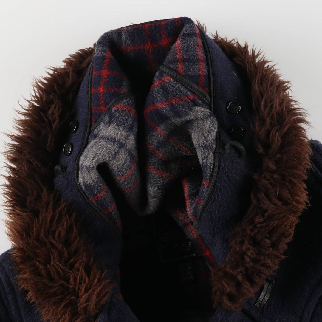 Gloverall duffle coat, made in England, women's size L unclear navy blue type Vintage Second Hand