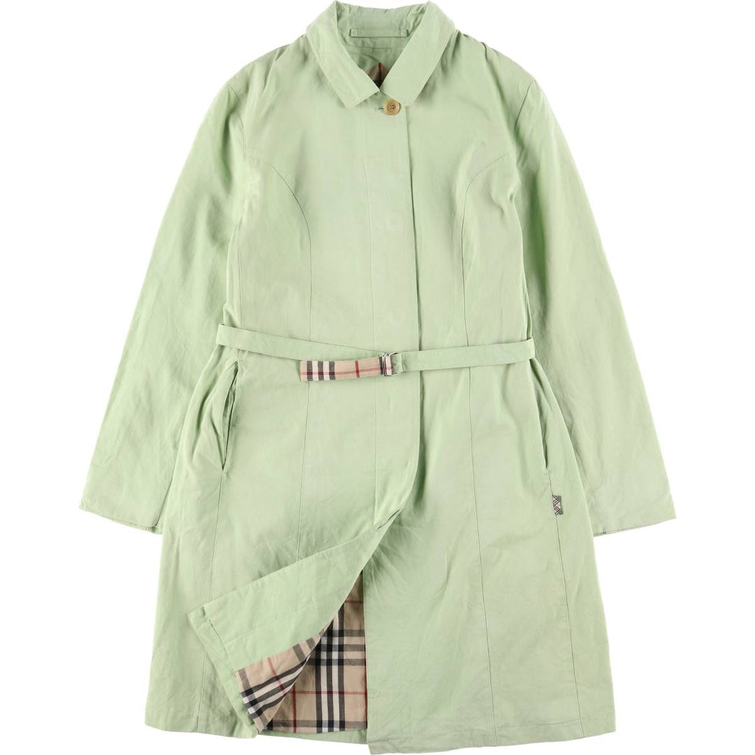 Burberry's BURBERRY LONDON 100% Cotton Balmacaan Coat, Women's Size XS cotton Mint green Vintage Second Hand