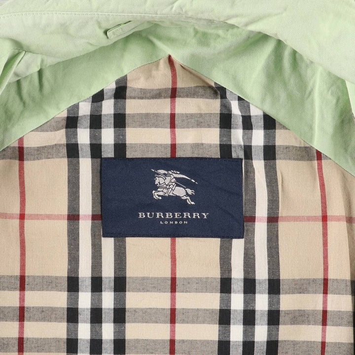 Burberry's BURBERRY LONDON 100% Cotton Balmacaan Coat, Women's Size XS cotton Mint green Vintage Second Hand
