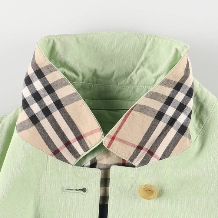 Burberry's BURBERRY LONDON 100% Cotton Balmacaan Coat, Women's Size XS cotton Mint green Vintage Second Hand