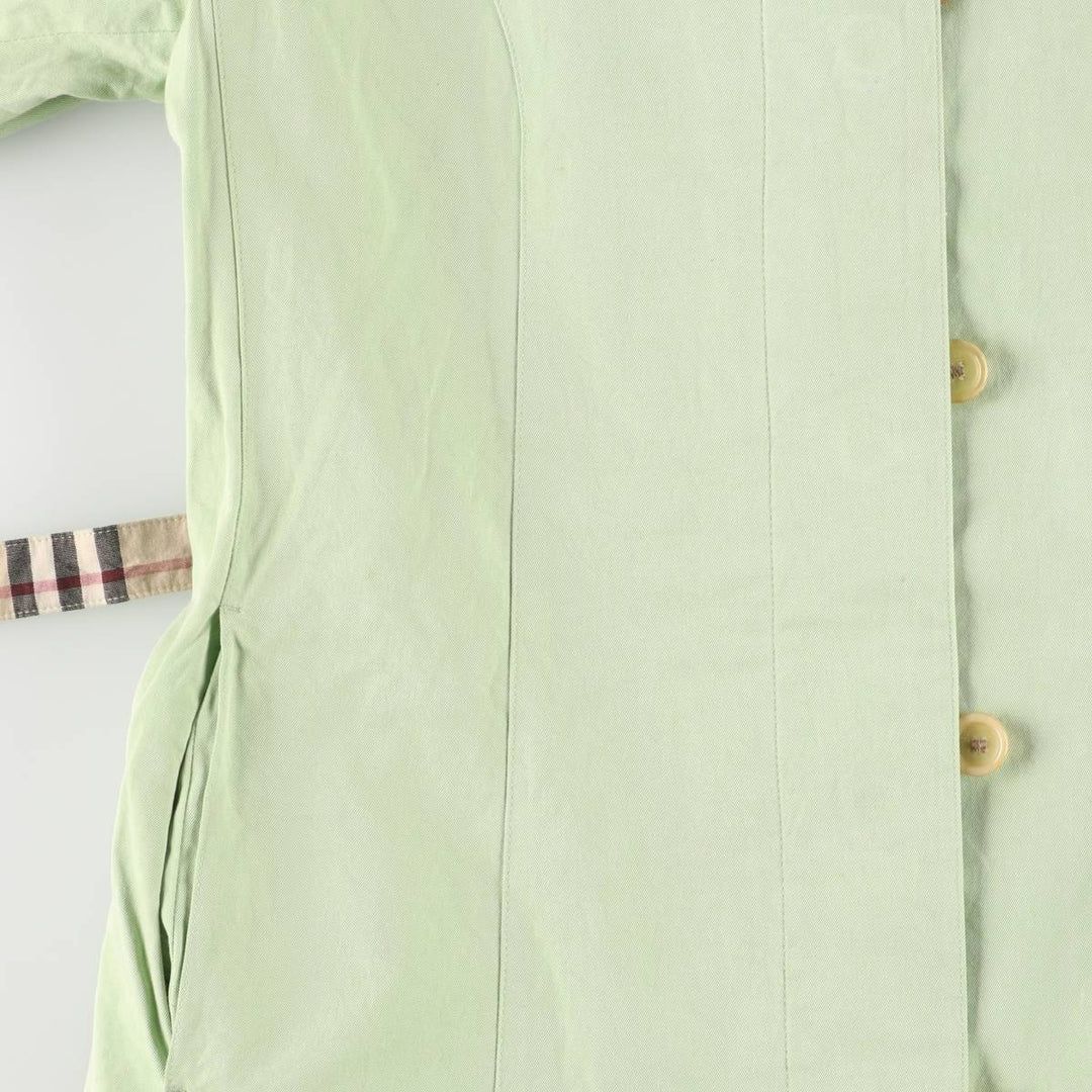 Burberry's BURBERRY LONDON 100% Cotton Balmacaan Coat, Women's Size XS cotton Mint green Vintage Second Hand