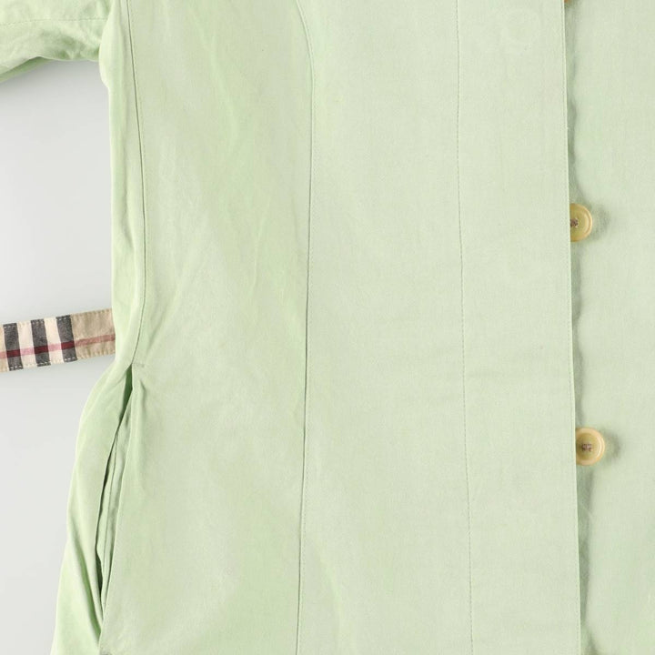 Burberry's BURBERRY LONDON 100% Cotton Balmacaan Coat, Women's Size XS cotton Mint green Vintage Second Hand