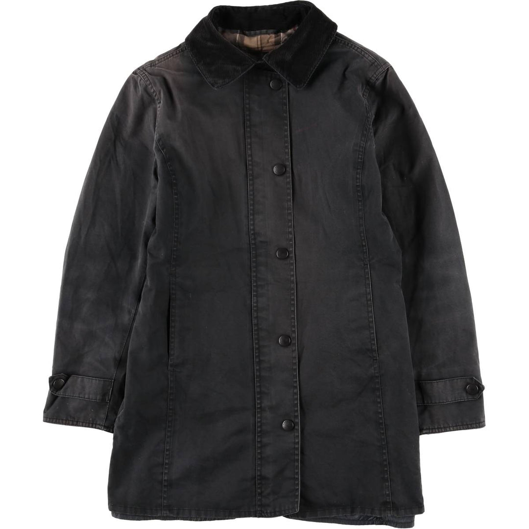 Barbour Waterproof and Breathable 3-Warrant Waxed Cotton Oiled Jacket, Women's Size Medium unclear black type Vintage Second Hand