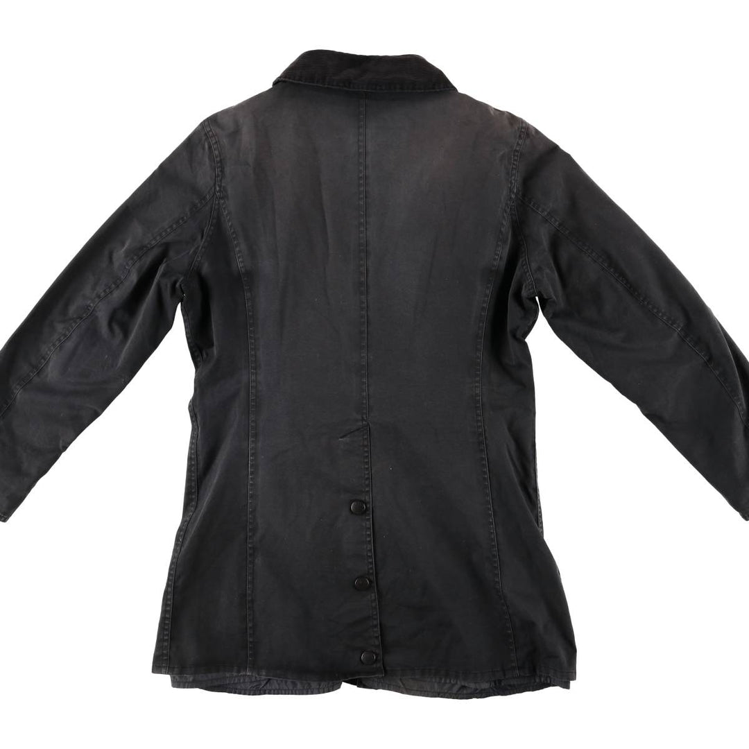 Barbour Waterproof and Breathable 3-Warrant Waxed Cotton Oiled Jacket, Women's Size Medium unclear black type Vintage Second Hand