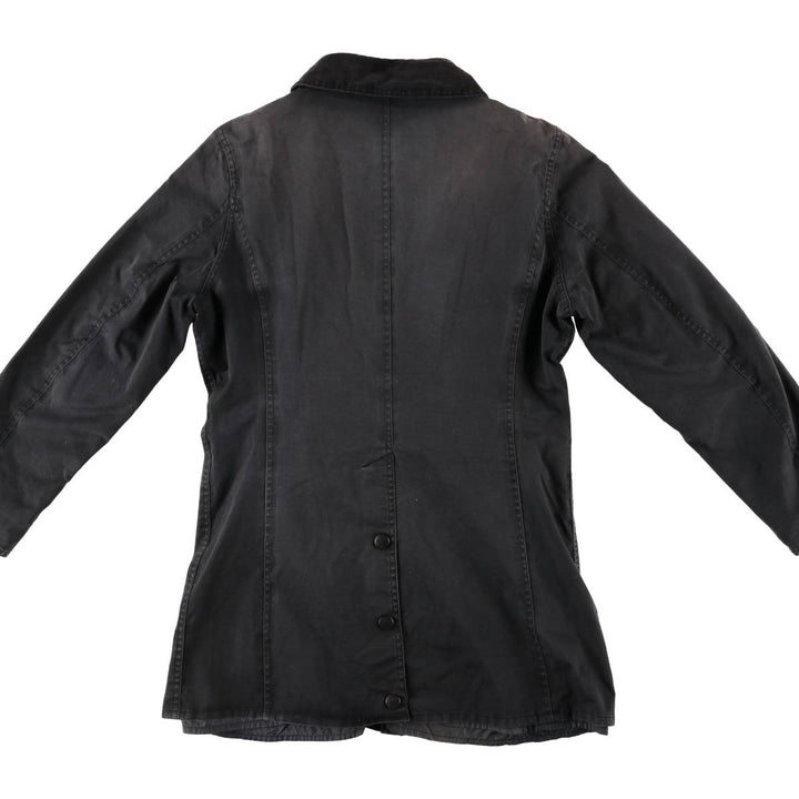 Barbour Waterproof and Breathable 3-Warrant Waxed Cotton Oiled Jacket, Women's Size Medium unclear black type Vintage Second Hand
