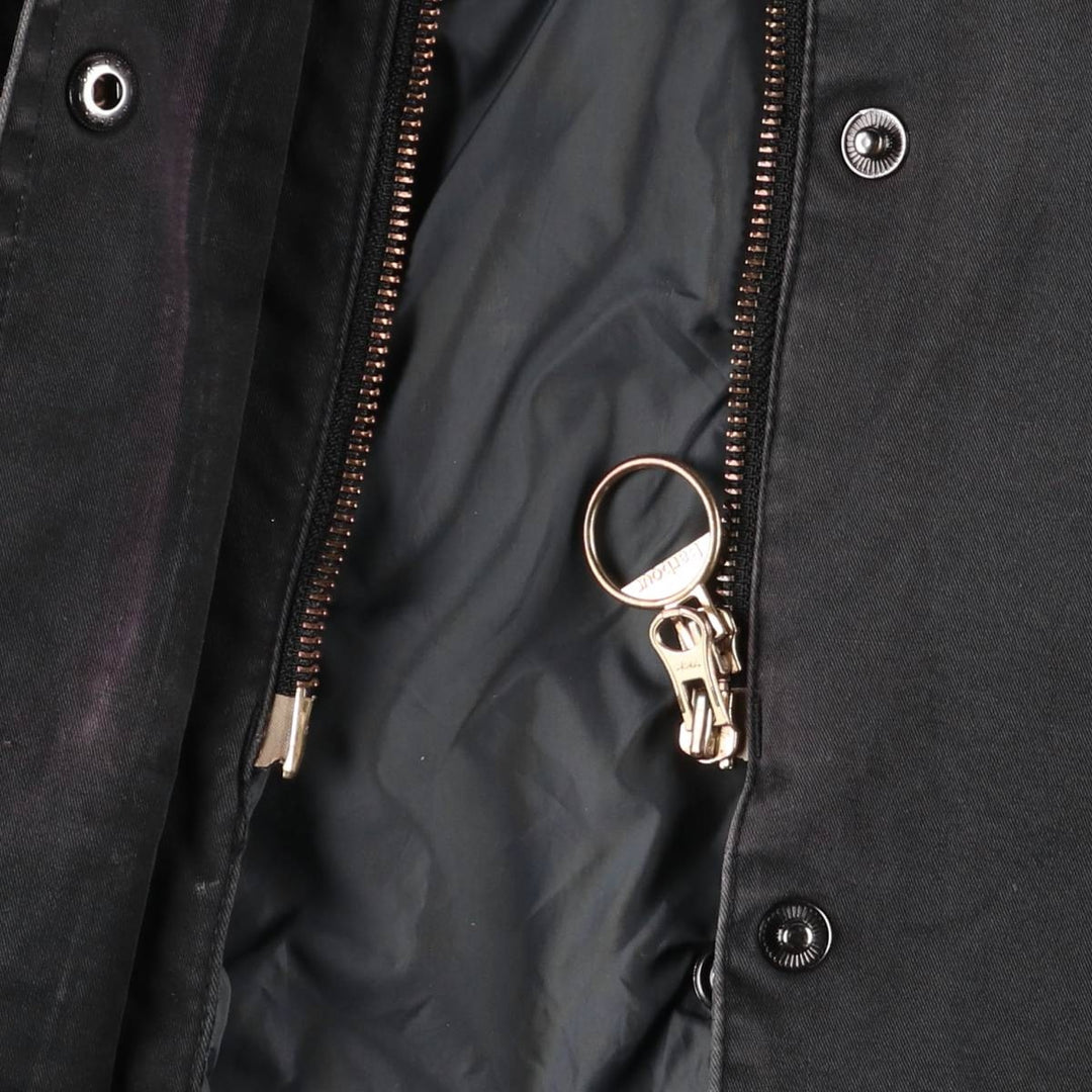 Barbour Waterproof and Breathable 3-Warrant Waxed Cotton Oiled Jacket, Women's Size Medium unclear black type Vintage Second Hand