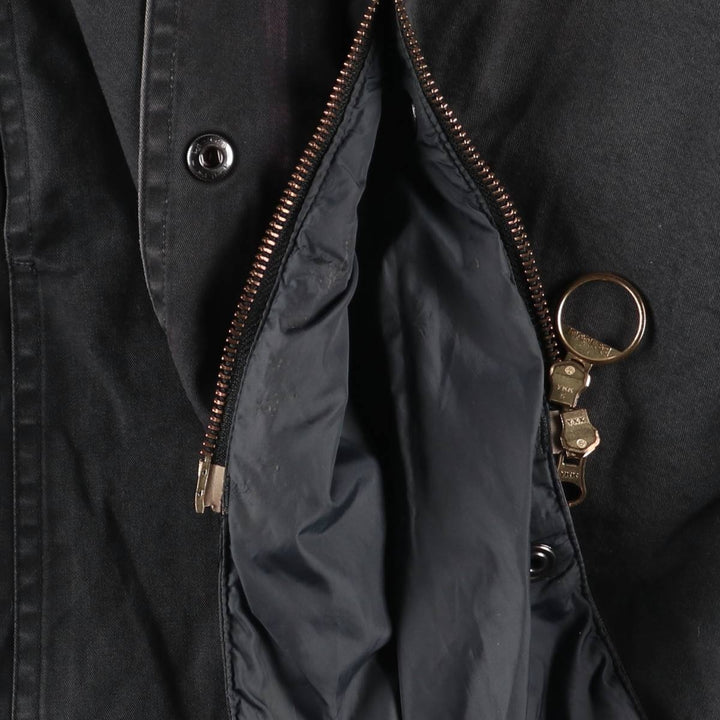 Barbour Waterproof and Breathable 3-Warrant Waxed Cotton Oiled Jacket, Women's Size Medium unclear black type Vintage Second Hand
