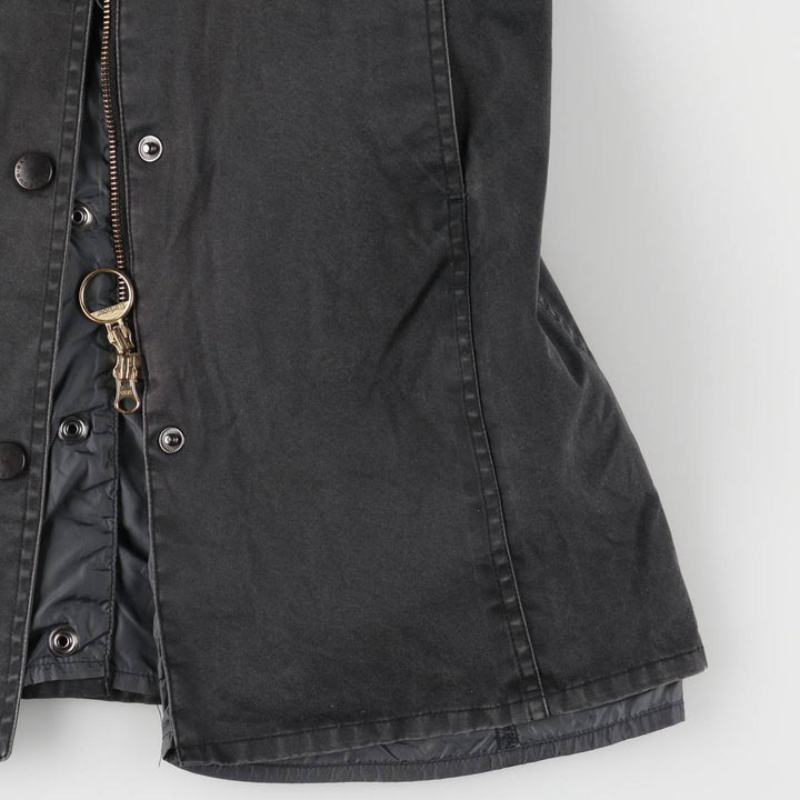Barbour Waterproof and Breathable 3-Warrant Waxed Cotton Oiled Jacket, Women's Size Medium unclear black type Vintage Second Hand