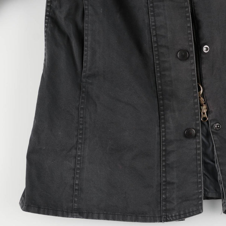 Barbour Waterproof and Breathable 3-Warrant Waxed Cotton Oiled Jacket, Women's Size Medium unclear black type Vintage Second Hand