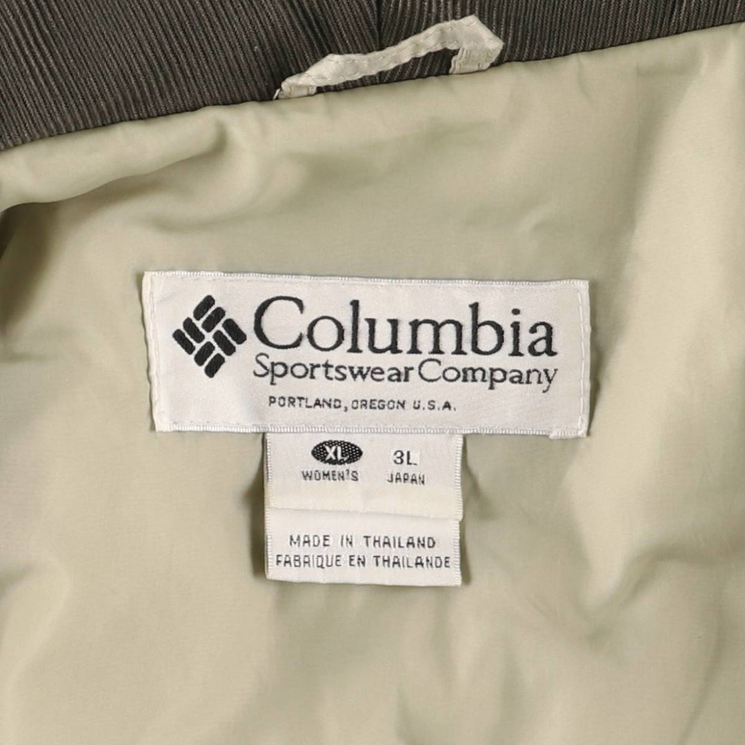 90s-00'S Vintage Columbia Padded Mountain Parka/Shell Jacket/Puffer Jacket, Women's Size XL unclear Khaki type sage green Vintage Second Hand