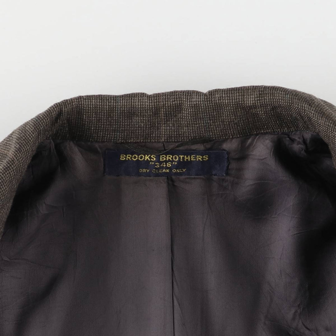1980'S Brooks Brothers 346 Check Pattern Tailored Jacket, Men's Size Medium unclear brown type Vintage Second Hand