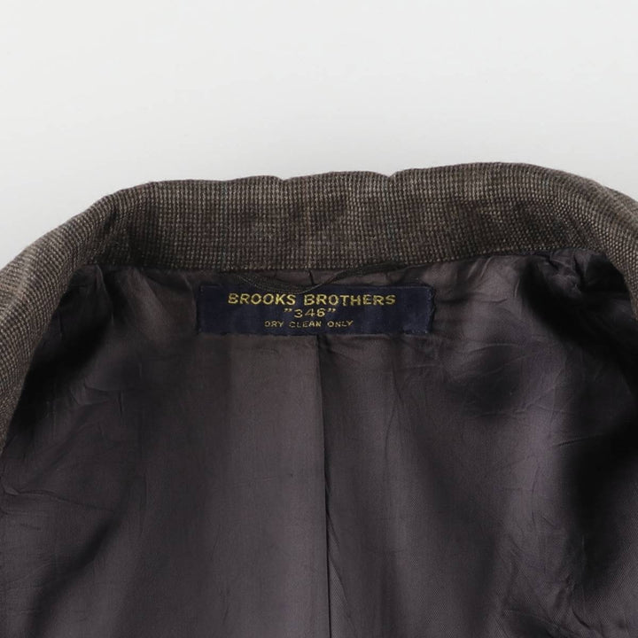 1980'S Brooks Brothers 346 Check Pattern Tailored Jacket, Men's Size Medium unclear brown type Vintage Second Hand
