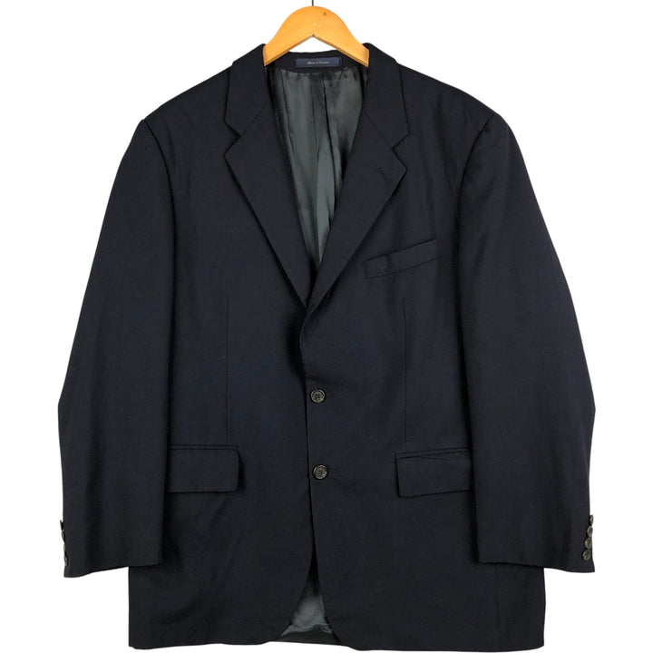 Ralph Lauren Chaps wool tailored jacket, made in Canada, men's size L wool navy blue type Vintage Second Hand
