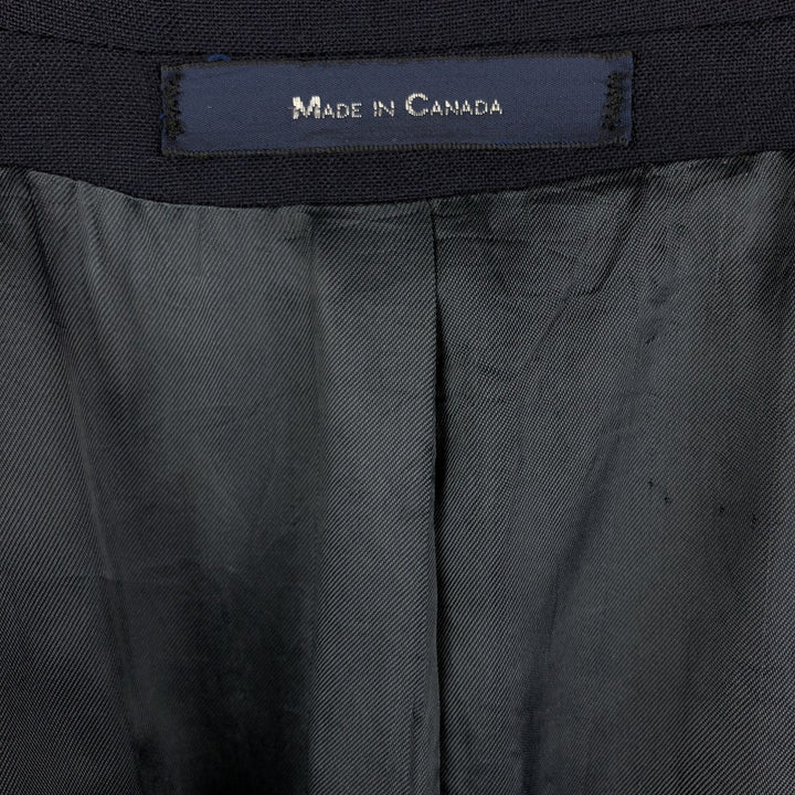 Ralph Lauren Chaps wool tailored jacket, made in Canada, men's size L wool navy blue type Vintage Second Hand