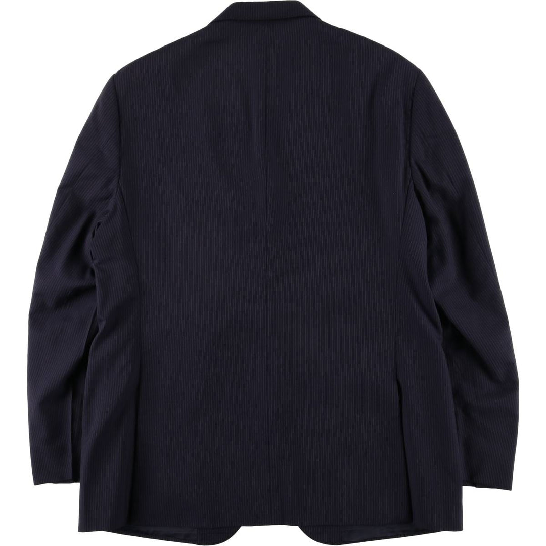 Ralph Lauren POLO by Ralph Lauren Striped Wool Tailored Jacket, Made in Italy, Men's Size L wool navy blue type Vintage Second Hand