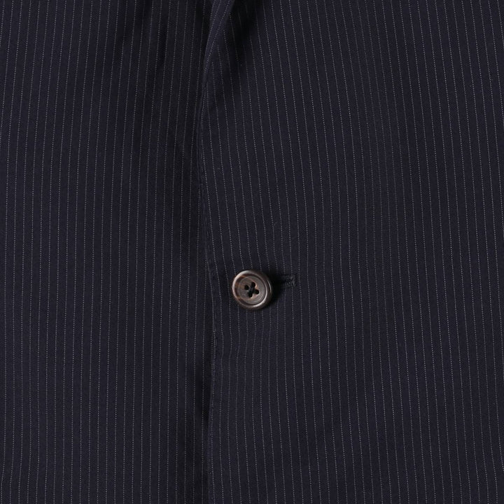 Ralph Lauren POLO by Ralph Lauren Striped Wool Tailored Jacket, Made in Italy, Men's Size L wool navy blue type Vintage Second Hand