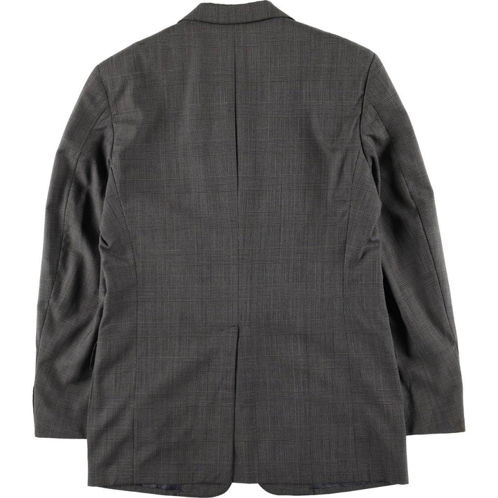 Brooks Brothers MAKERS BROOKSEASE Check Pattern Glen Plaid Tailored Jacket, Made in USA, Men's Size Medium unclear gray type Vintage Second Hand