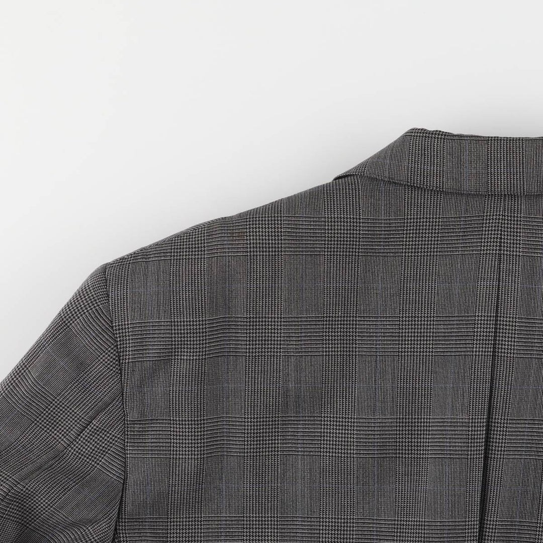 Brooks Brothers MAKERS BROOKSEASE Check Pattern Glen Plaid Tailored Jacket, Made in USA, Men's Size Medium unclear gray type Vintage Second Hand