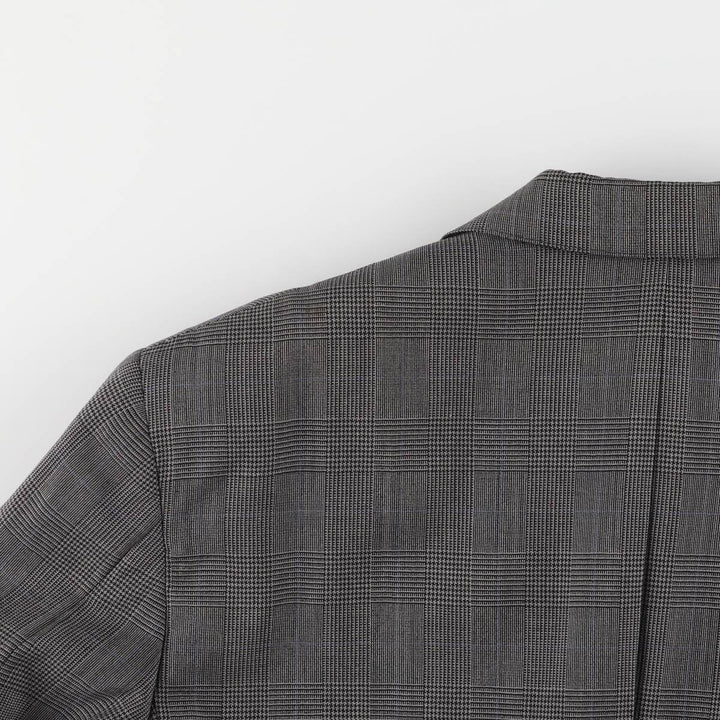 Brooks Brothers MAKERS BROOKSEASE Check Pattern Glen Plaid Tailored Jacket, Made in USA, Men's Size Medium unclear gray type Vintage Second Hand