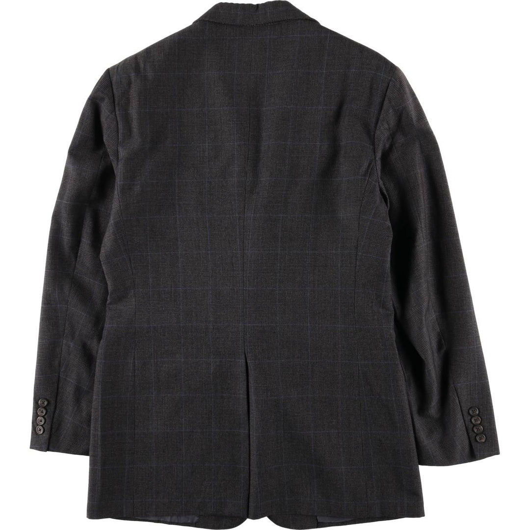 90'S Polo by Ralph Lauren Check Pattern Glen Plaid Tailored Jacket, Made in USA, Men's Size L unclear gray type Vintage Second Hand