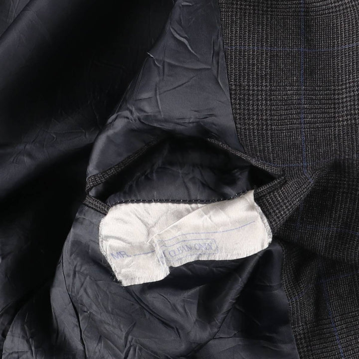 90'S Polo by Ralph Lauren Check Pattern Glen Plaid Tailored Jacket, Made in USA, Men's Size L unclear gray type Vintage Second Hand