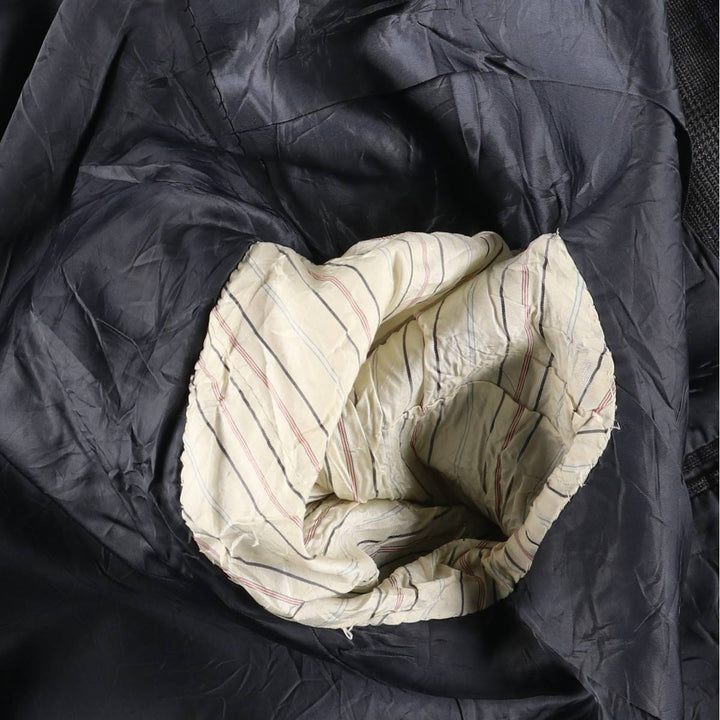 90'S Polo by Ralph Lauren Check Pattern Glen Plaid Tailored Jacket, Made in USA, Men's Size L unclear gray type Vintage Second Hand