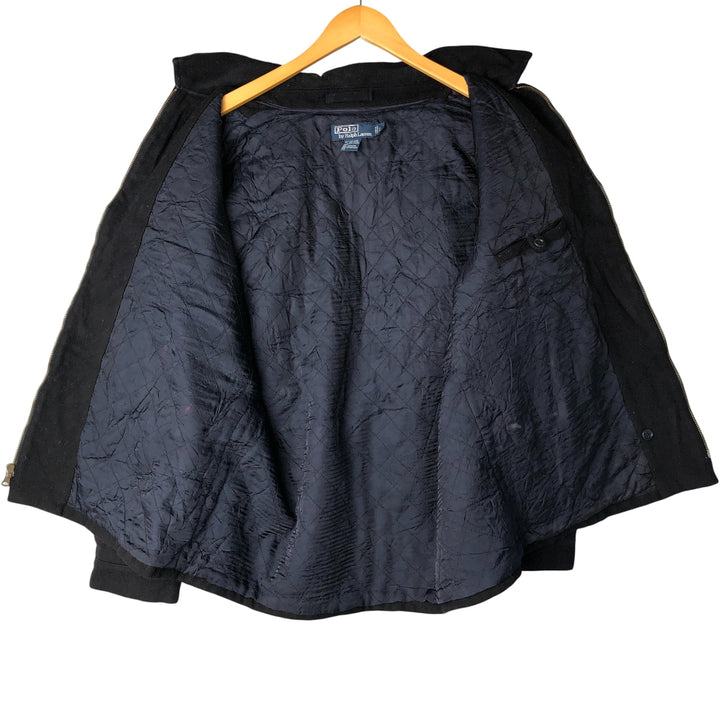 Ralph Lauren Chaps wool tailored jacket, made in Canada, men's size L wool Charcoal Vintage Second Hand