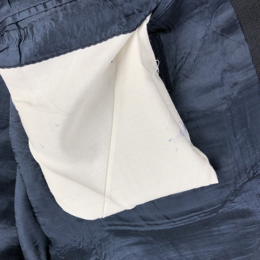 Ralph Lauren Chaps wool tailored jacket, made in Canada, men's size L wool Charcoal Vintage Second Hand