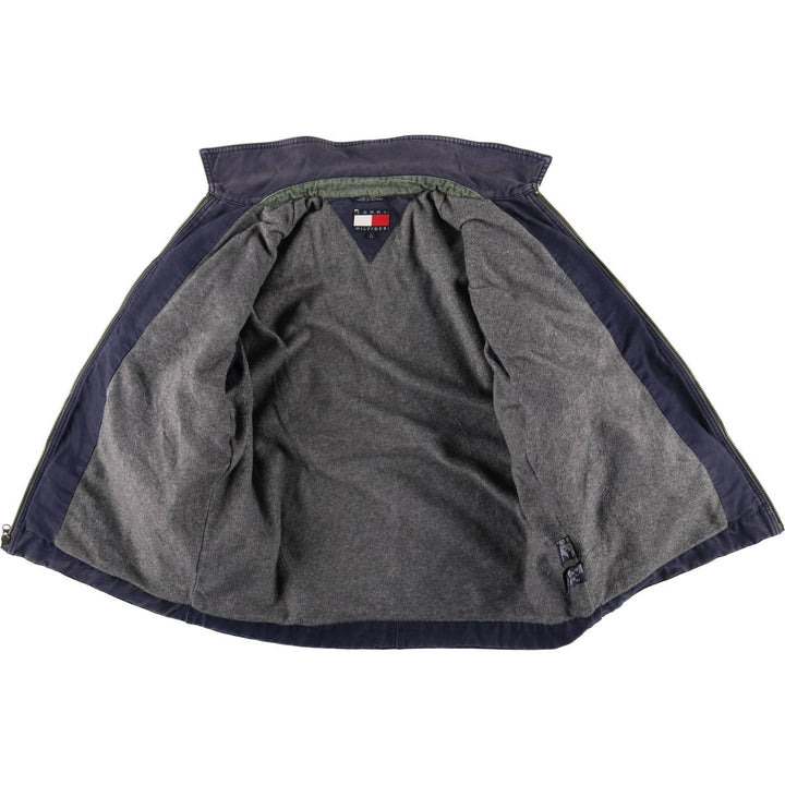 Vintage 1990'S Tommy Hilfiger Detroit Jacket-style Duck Work Jacket, Men's Size L cotton navy blue type Vintage Second Hand