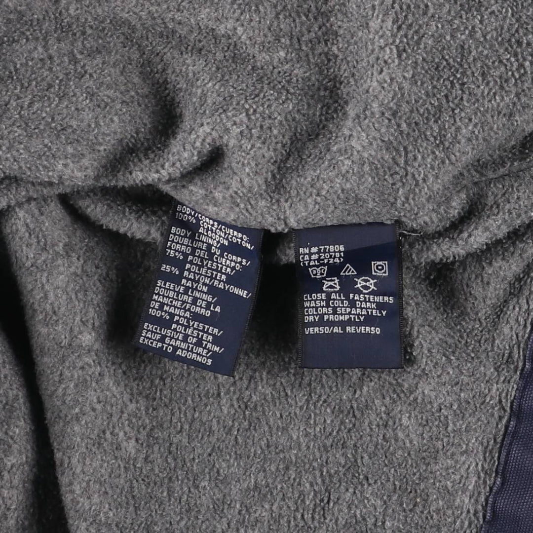 Vintage 1990'S Tommy Hilfiger Detroit Jacket-style Duck Work Jacket, Men's Size L cotton navy blue type Vintage Second Hand