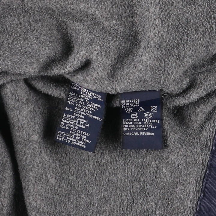 Vintage 1990'S Tommy Hilfiger Detroit Jacket-style Duck Work Jacket, Men's Size L cotton navy blue type Vintage Second Hand