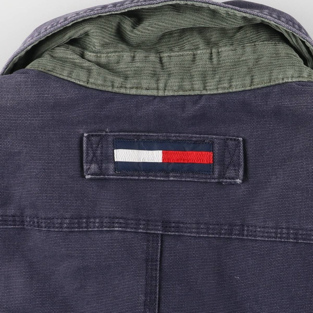 Vintage 1990'S Tommy Hilfiger Detroit Jacket-style Duck Work Jacket, Men's Size L cotton navy blue type Vintage Second Hand