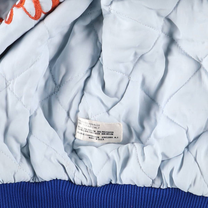 Vintage 1970'S Rennoc padded corduroy button-down varsity jacket, made in the USA, size S (men's size small) cotton blue type Vintage Second Hand