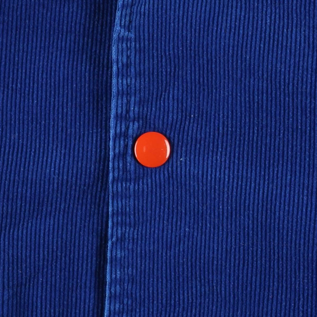 Vintage 1970'S Rennoc padded corduroy button-down varsity jacket, made in the USA, size S (men's size small) cotton blue type Vintage Second Hand