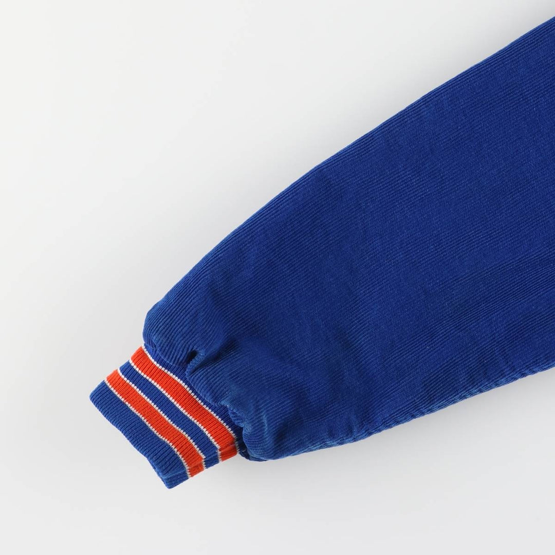 Vintage 1970'S Rennoc padded corduroy button-down varsity jacket, made in the USA, size S (men's size small) cotton blue type Vintage Second Hand