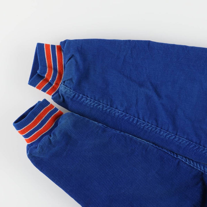 Vintage 1970'S Rennoc padded corduroy button-down varsity jacket, made in the USA, size S (men's size small) cotton blue type Vintage Second Hand