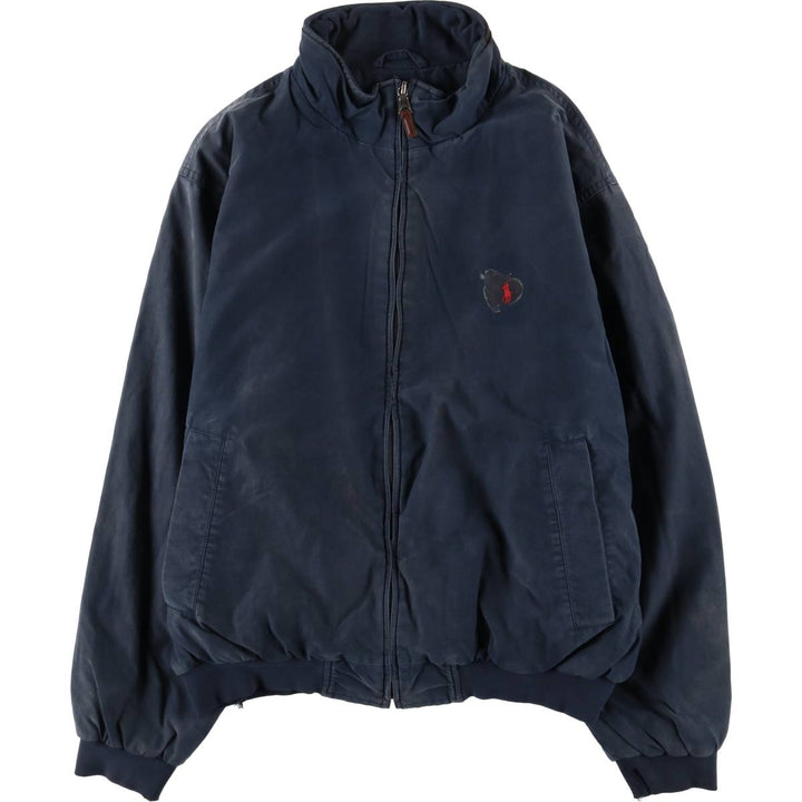 Ralph Lauren POLO by Ralph Lauren padded puffer jacket, men's size L cotton navy blue type Vintage Second Hand