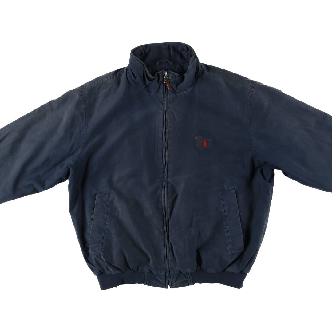 Ralph Lauren POLO by Ralph Lauren padded puffer jacket, men's size L cotton navy blue type Vintage Second Hand