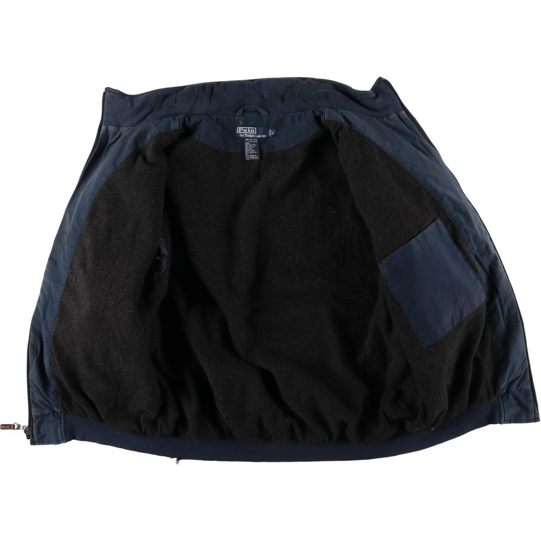 Ralph Lauren POLO by Ralph Lauren padded puffer jacket, men's size L cotton navy blue type Vintage Second Hand