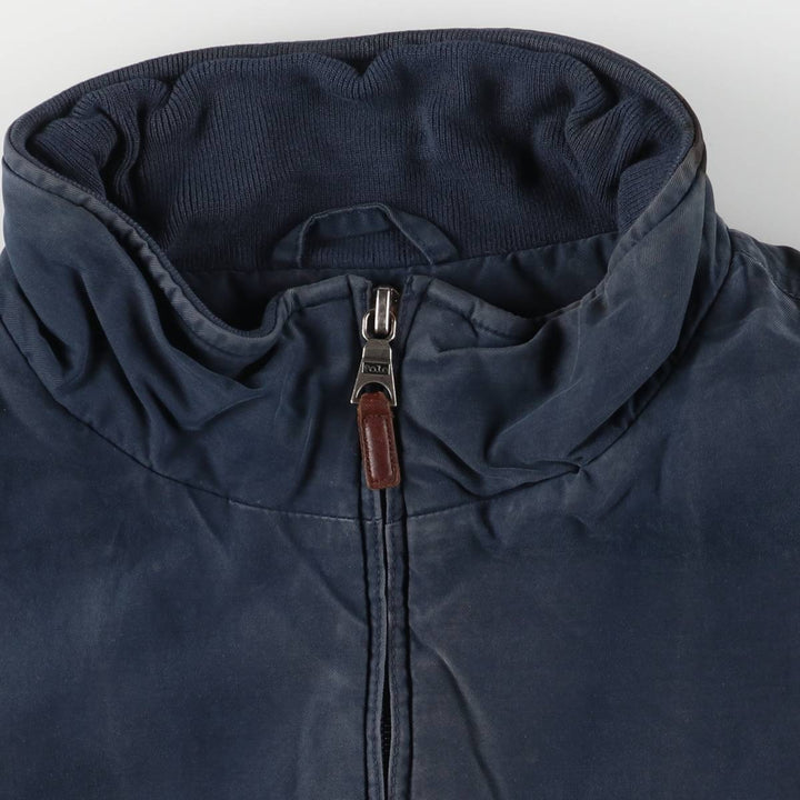 Ralph Lauren POLO by Ralph Lauren padded puffer jacket, men's size L cotton navy blue type Vintage Second Hand