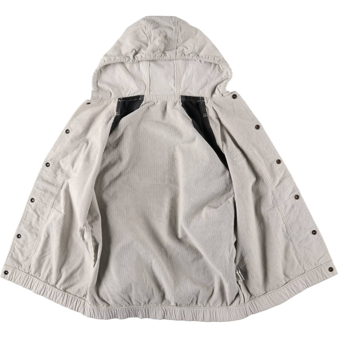 Billabong Corduroy Parka, Made in USA, Men's Size L cotton gray type Vintage Second Hand
