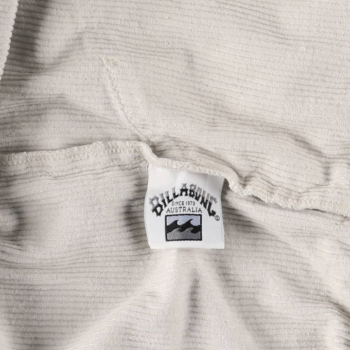 Billabong Corduroy Parka, Made in USA, Men's Size L cotton gray type Vintage Second Hand