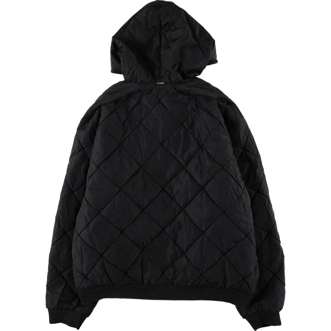 Vintage 90s-00'S adidas reversible back logo padded hoodie/puffer jacket, men's size XL polyester black type Vintage Second Hand